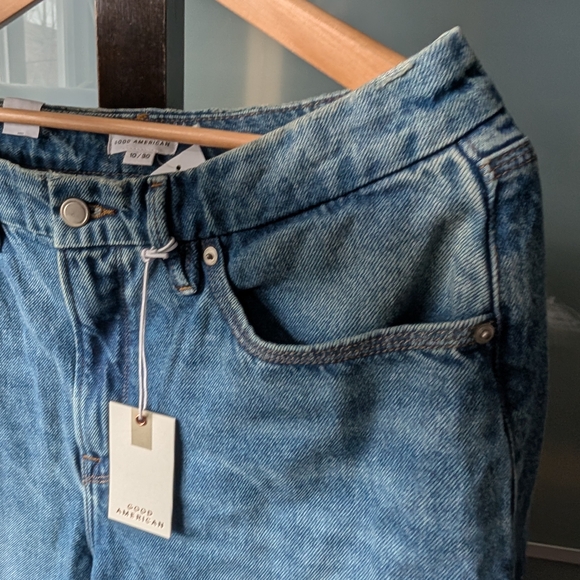 🔖NWT Good American Good 90s Relaxed Fit Mid-rise Baggy Jeans - 10/30 32" Inseam - Picture 5 of 14